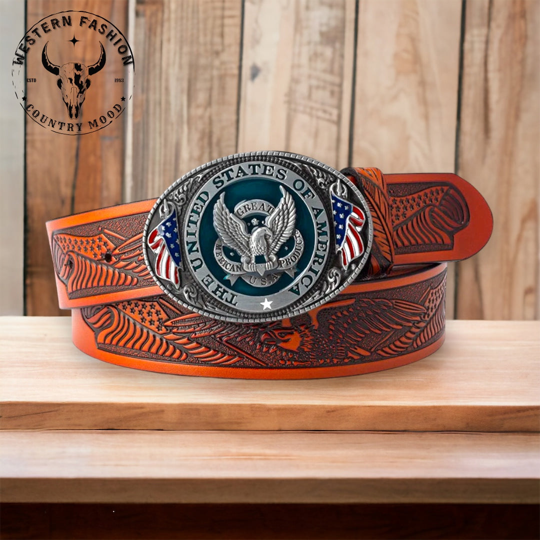 CEINTURE CUIR HOMME STYLE WESTERN