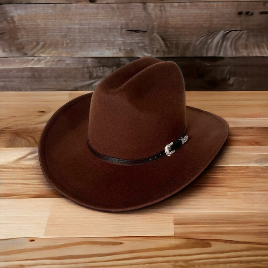 Chapeau Western en feutre de laine noire Twister Dallas