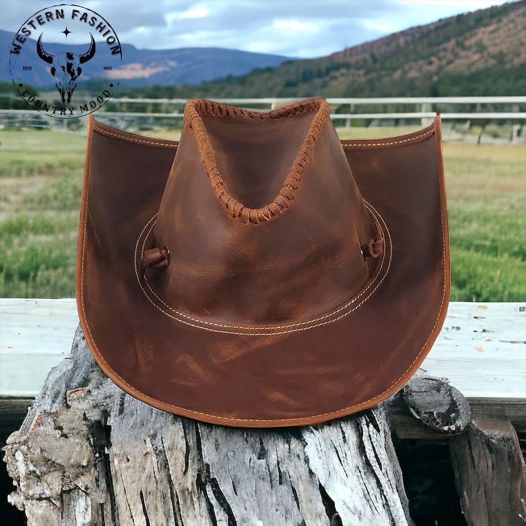 Étrier Western Vintage – Cuir, Bois Et Métal – Cow-boy, équitation – Collection