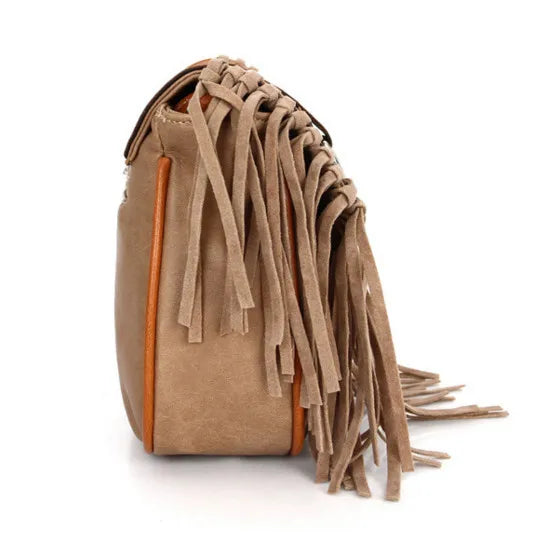 Sac à bandoulière bohème avec franges et tassel