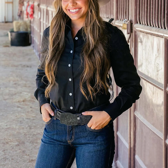 Ceinture Cuir Vintage avec Boucle Gravée